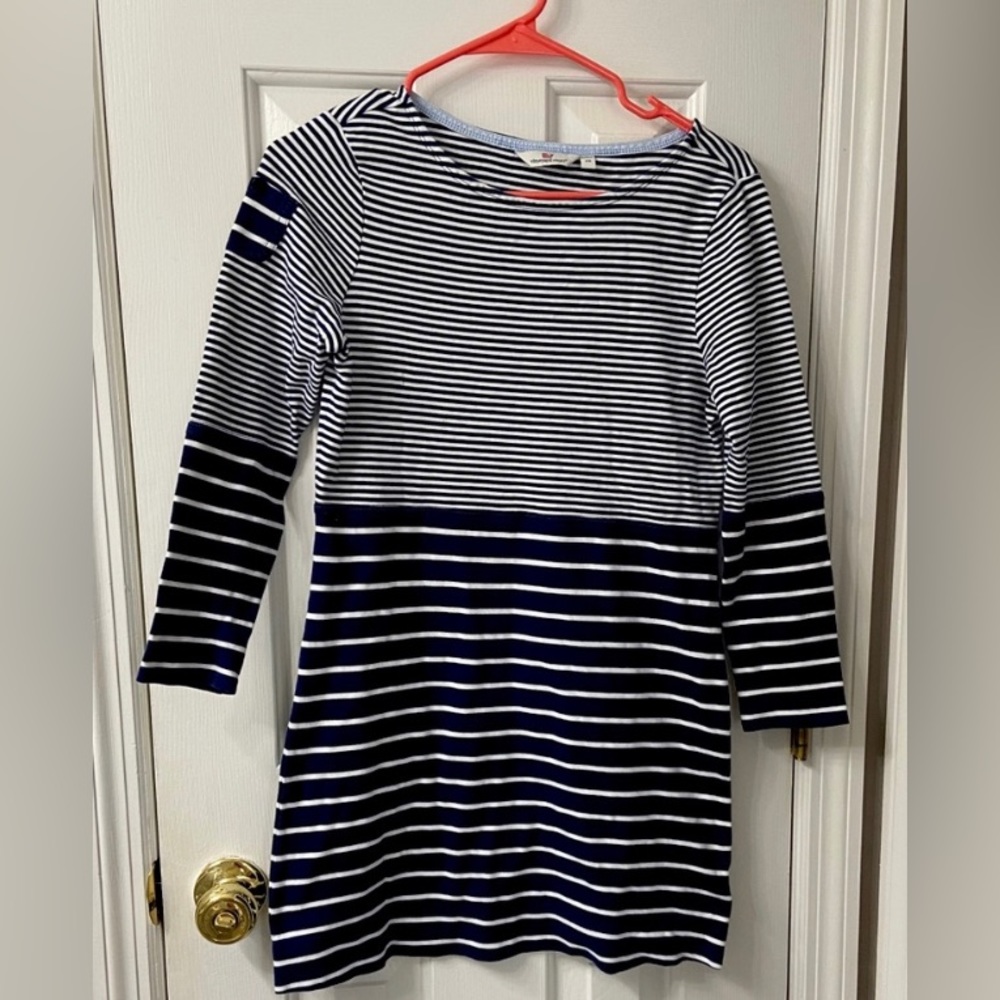 Vineyard Vines Navy and White Stripe Dress XS